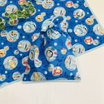 再販】工夫いっぱいの給食セット 40×60 猫の被り物海の仲間柄　ランチョンマット＆巾着袋 男の子　ボタンループ付き ランドセルフック ぶらぶらしない 長くさがらない