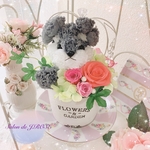 シュナウザー　プリザーブドフラワー