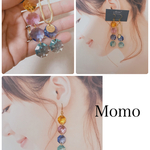 new新作⭐︎1点物✨スワロフスキーロングアシメ　上品 高見え ピアス/イヤリング