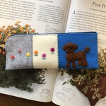 ❤️felt de patchworkトイプードルのペンケース🐩