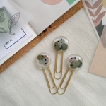 kurumi様お取り置き商品☆[3本セット]手帳クリップ モス