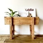 プランタースタンド マガジンラック にもなる 木製 観葉植物棚　タブレット収納棚　ディスプレイラック　おしゃれ プランターラック 本棚 園芸ラック　ブラウン