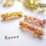 桜&菜の花の春爛漫バレッタ🌸ピアス