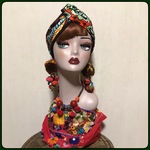 一点もの リバーシブル アフリカン ターバン ヘアターバン ヘアバンド レトロポップ ボヘミアン