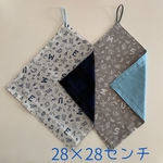 英字【28×28】ループ付きタオルセット