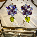 999*チェコガラス・コンビカラーのお花ピアス/イヤリング