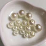 100個 しわ加工 コットン風 パール 10㎜8㎜6㎜