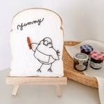 ぷっくり文鳥の食パンプレート　バゲット