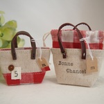 再販＊ﾐﾆﾁｭｱﾊﾞｯｸﾞ＊赤チェック２個セット