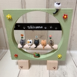 welcomeにゃんこ　グリーン