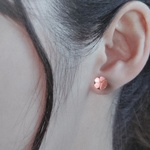 薄桜レジンカボション ピアス【サージカルステンレス使用】