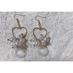 ハート♡パールピアス‧✧̣̥̇‧✦‧✧̣̥̇‧ イヤリング変更可