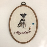 sasa6272様オーダー品☆犬の手刺繍のポートレート