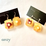 ⌘ ミニチュア ジャムバタートースト ⌘ ピアス