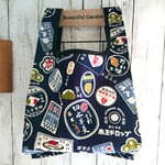 〔ネイビー〕和菓子看板【コンビニ弁当サイズ】レジ袋型エコバッグ