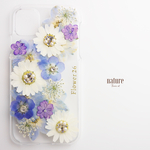 ＊ブルーデルフィニウム押し花スマホケース＊