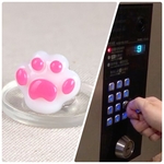 ※コロナ対策※リング式ボタンを押すグッズ（白猫）