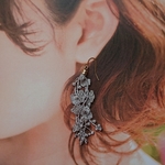 【再販】ラスト1点💠レースタッセルのシンプル大人イヤリングorピアス❤️