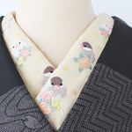 シナモン文鳥刺繍半襟