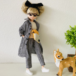 リカちゃん グレンチェック セットアップコーデ　5点セット