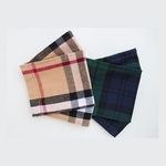 チェック柄 箱型マスク(ノーズワイヤー入り)　グリーンタータンチェック ベージュチェック　大人サイズ　小さめサイズ