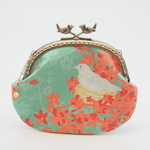 「White Bird & Bird cage」のがま口ポーチ