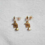 楽器 ホルン シンプル 半円 ピアス