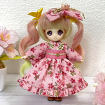 【オビツ11】桜柄の着物ドレスセット<ピンクB>(ピコニーモP】