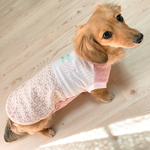犬服【さくら色🌸のお花刺繍タンク】