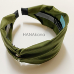 ✳︎しあわせカチューシャ™️アシメ✳︎グリーンカーキ✳︎痛くならないカチューシャ✳︎幅広カチューシャ✳︎HANAkana✳︎商標登録出願中