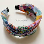 ✳︎しあわせカチューシャ™️アシメ✳︎パステル柄むらさき✳︎痛くならないカチューシャ✳︎幅広カチューシャ✳︎HANAkana✳︎商標登録出願中