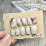完成品‎‪𓍯 ‬ミラー × カフェラテnail☕💭