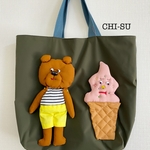 クマさんとソフトクリーム君バック