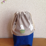防水！マグ巾着  しろくまさん