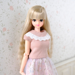 ジェニーちゃん服＊レースがかわいいカットソー（ピンク）
