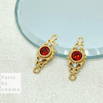 2pcs・ミル打ち風ミニジョイントチャーム（オレンジ）e-58