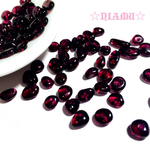 【天然石】ガーネットAAA-　種形ビーズ　穴あり　5-8mm　10g ハンドメイド素材