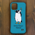 ジェンツーペンギン【iPhone12・iPhone11対応】ジェンツーテレフォン・ブルー グリップケース iPhone用【各機種あります】