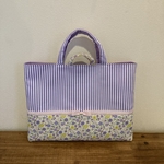 《danaya様オーダー品》花柄×ラベンダーストライプ♡リボン セット【入園・入学】