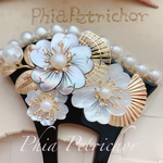 和 和飾り　簪 蝶貝 桜 かんざし バチ型  パール 簪 髪飾り 留袖 着物 成人式 結婚式  ヘアピン ヘアアクセサリー 卒業式 真珠 七五三 お正月 