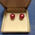 ひと粒ピアス レッド