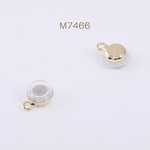 M7466  6套  マスクピアスマグネット金具 カン付き シリコンカバー付き 6mm ゴールド   3× （2セット）