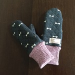 レディースニット手袋 リボン