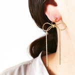 ロングリボンピアス／イヤリング