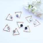  9colors♡ さんかくピアス/樹脂ノンホールピアス（イヤリング）　small