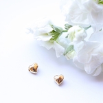 mini heart♡　一粒ピアス/樹脂ノンホールピアス（イヤリング）