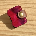『Little attendantさま専用 』[革の水彩画 : 紅紫] Earphone Holder