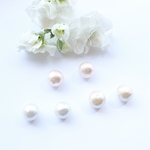 10mm♡cottonpearl　ピアス/樹脂ノンホールピアス（イヤリング）　