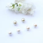 8mm♡cottonpearl　ピアス/樹脂ノンホールピアス（イヤリング） 