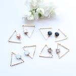 9colors ♡　さんかくピアス/樹脂ノンホールピアス（イヤリング）　large